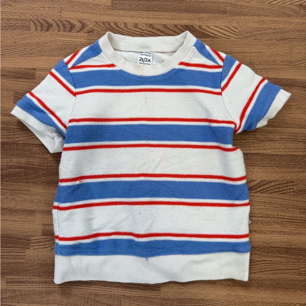 Carter’s Striped Kids Shirt - Blue and Red